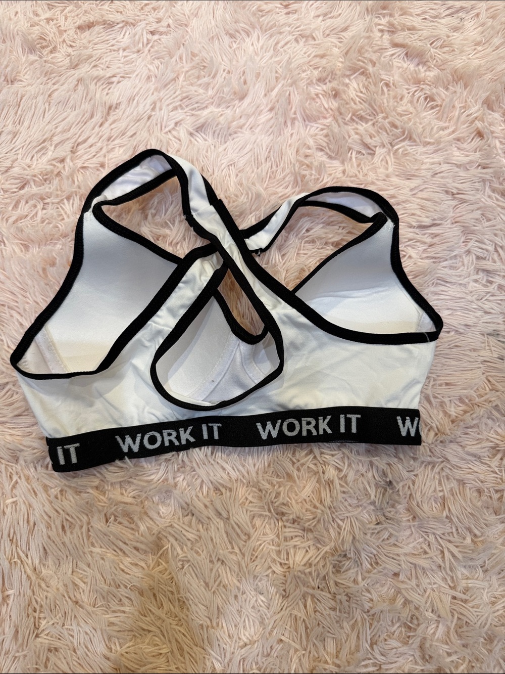 White & Black Athletic Sports Bra